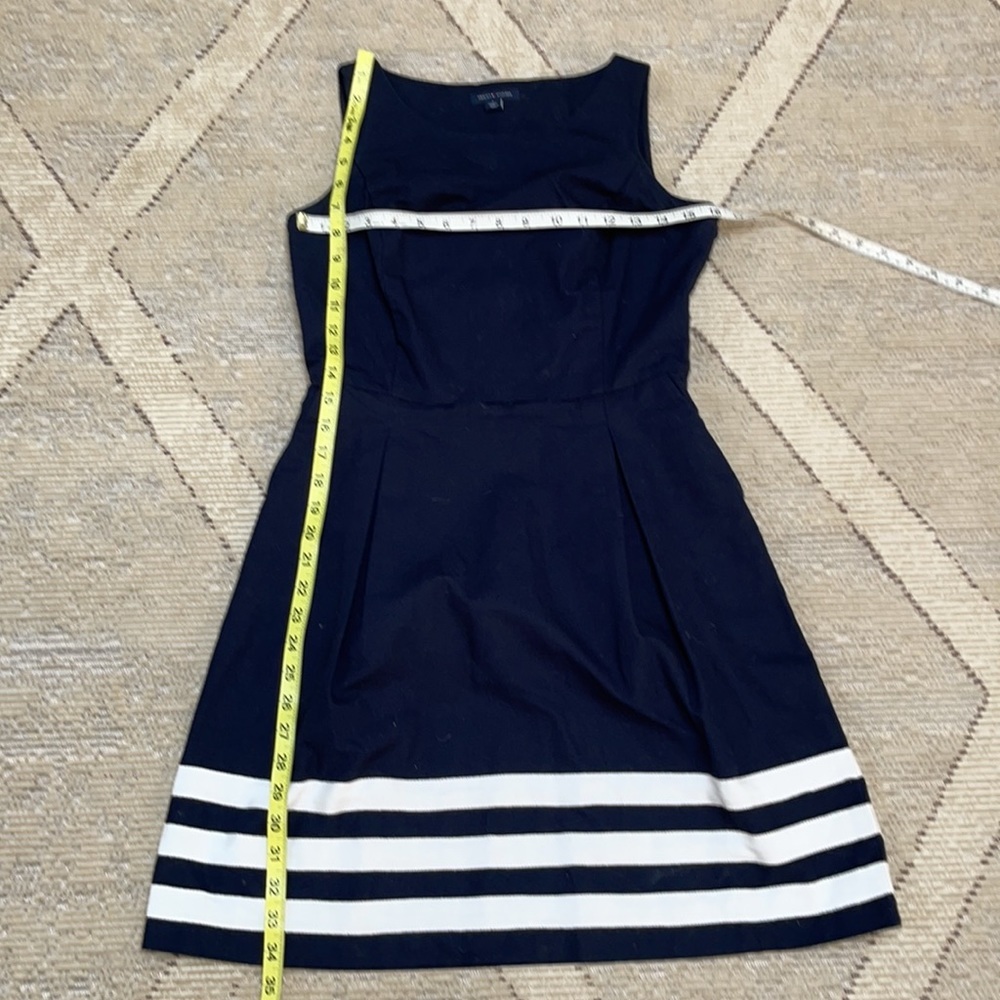 🐣💕 Tommy Hilfiger Sleeveless Navy White Dress - 2 - Picture 4 of 7